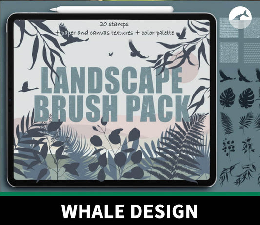 826 Tatyworks Landscape Stamps, Textures, and Color Palettes - whaledesign