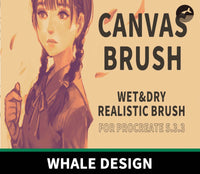 848 Canvas Texture Thick Paint Brush - whaledesign