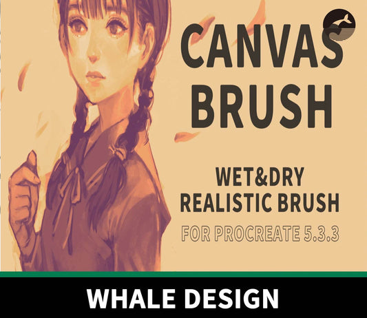 848 Canvas Texture Thick Paint Brush - whaledesign