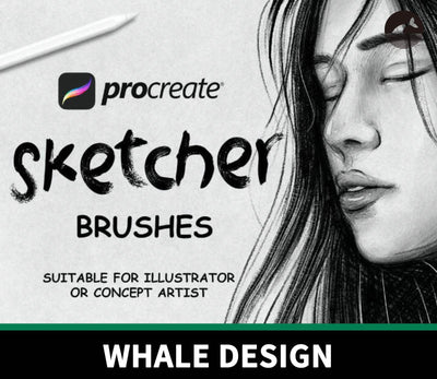 858 Sketching Brushes, Charcoal and Pencil - whaledesign