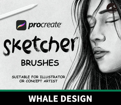 858 Sketching Brushes, Charcoal and Pencil - whaledesign