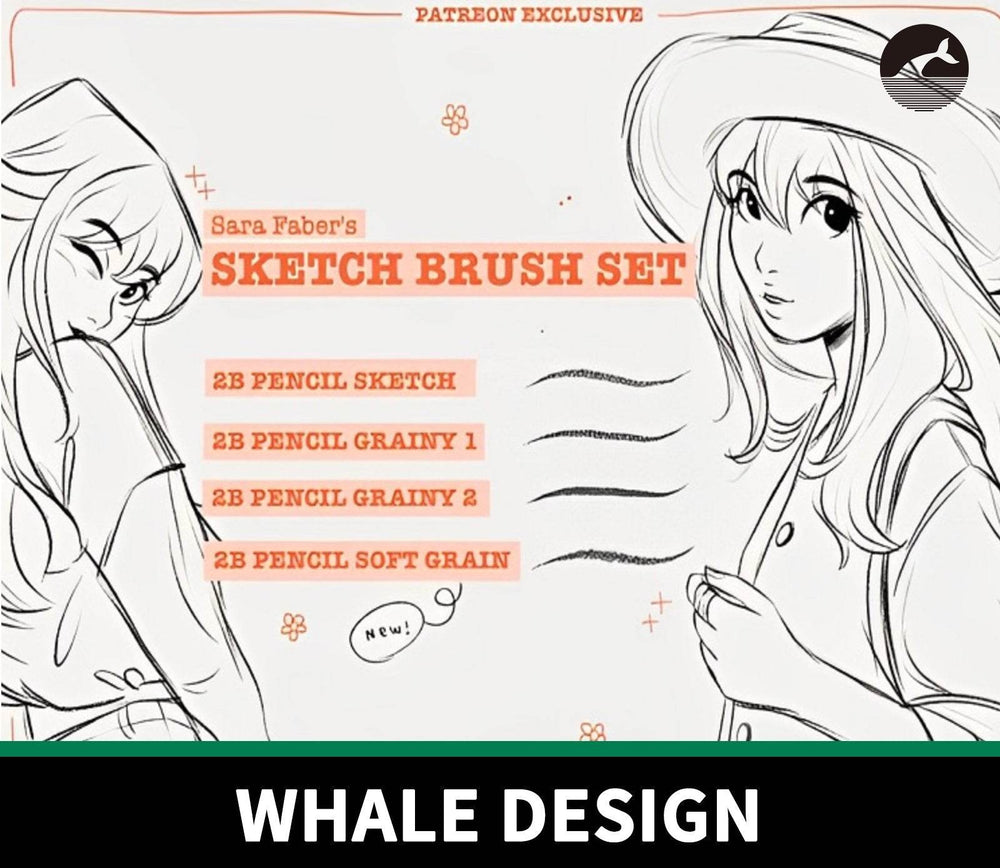 861 Sara Faber's Sketching Brush Set - whaledesign