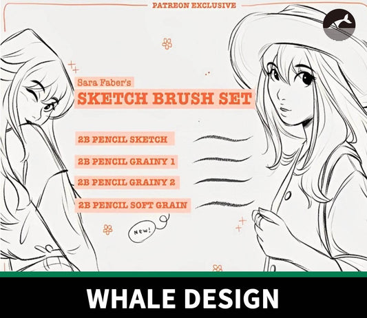 861 Sara Faber's Sketching Brush Set - whaledesign