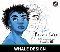 864 Superbly Textured Pencil and Ink Brush - whaledesign