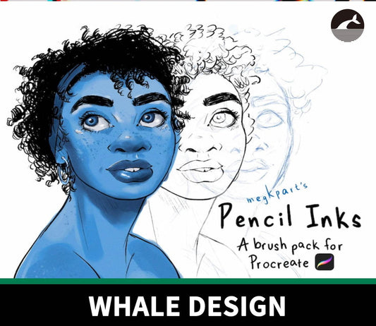 864 Superbly Textured Pencil and Ink Brush - whaledesign