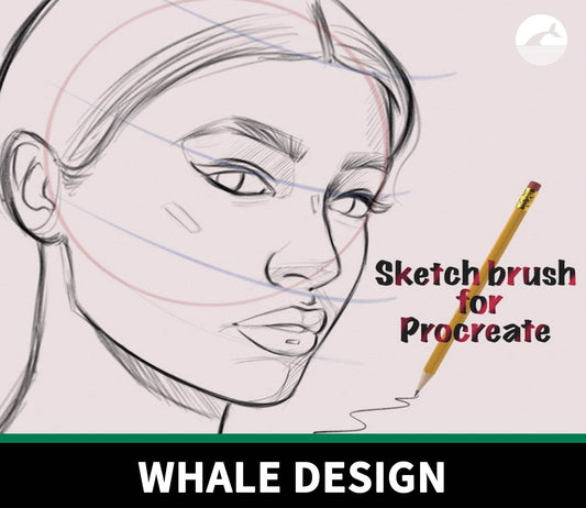 868 Sketching Brushes Mimicking Pencil Texture - whaledesign