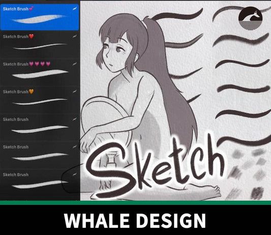 873 Attki's Basic Sketching Brushes - whaledesign