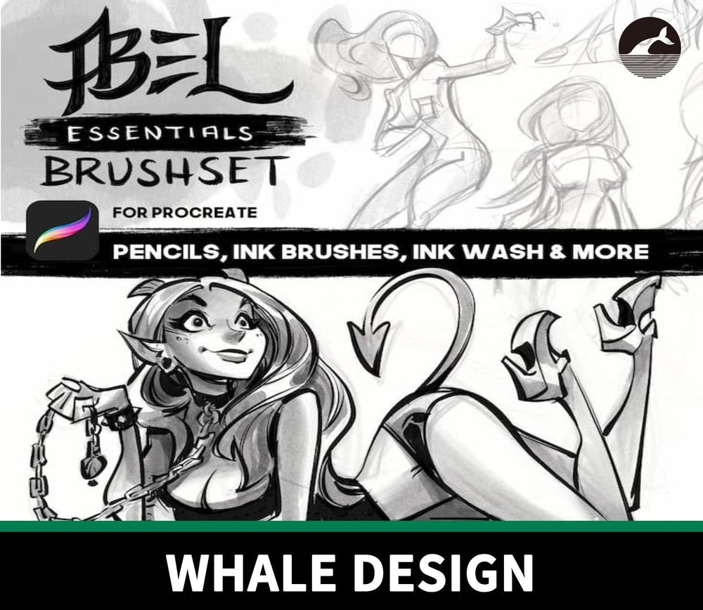 886 13 High-Quality Illustration Ink Brushes, iPad Steel Pen for Sketching - whaledesign