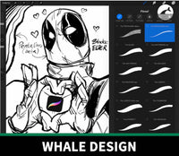 889 Comic Ink Brush Set - Over 20 Ink and Special Effect Brushes - whaledesign