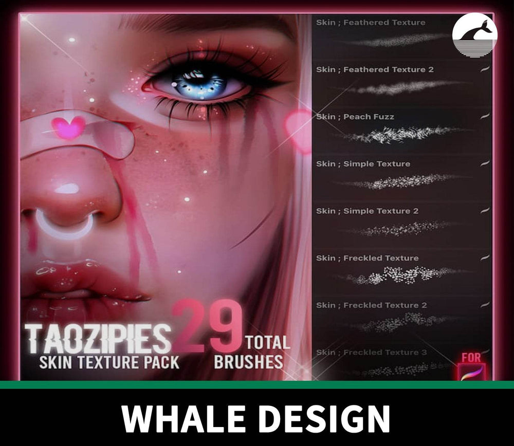 909 Skin and Pore Texture Brush - whaledesign