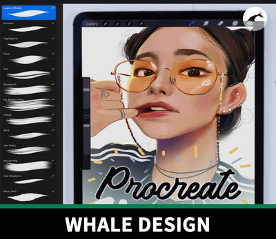 919 Procreate Treasure Hair Brush - whaledesign