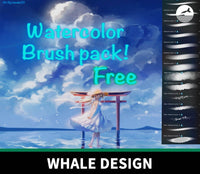 921 Very Natural Texture Watercolor Brush - whaledesign