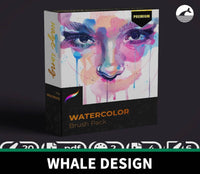 924 Haze Long Procreate Watercolor Brush Pack - Premium Version - whaledesign