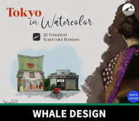 925 Watercolor Version of Tokyo - whaledesign