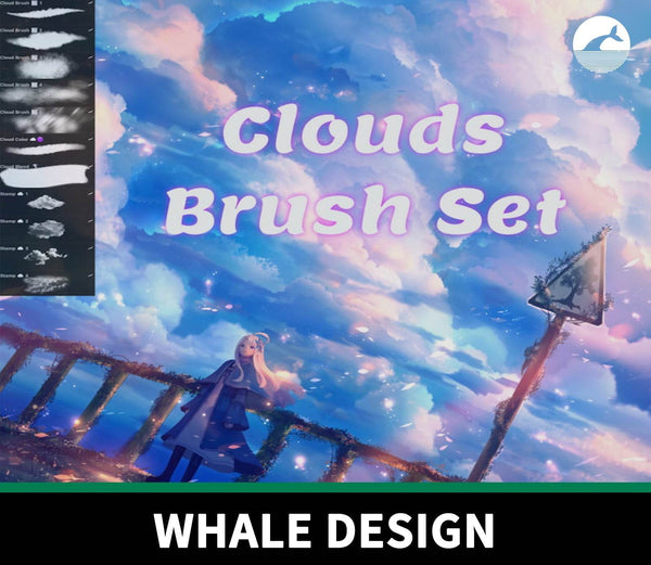 931 Cloud Brush - The Beauty of Clouds in Various Shapes - whaledesign