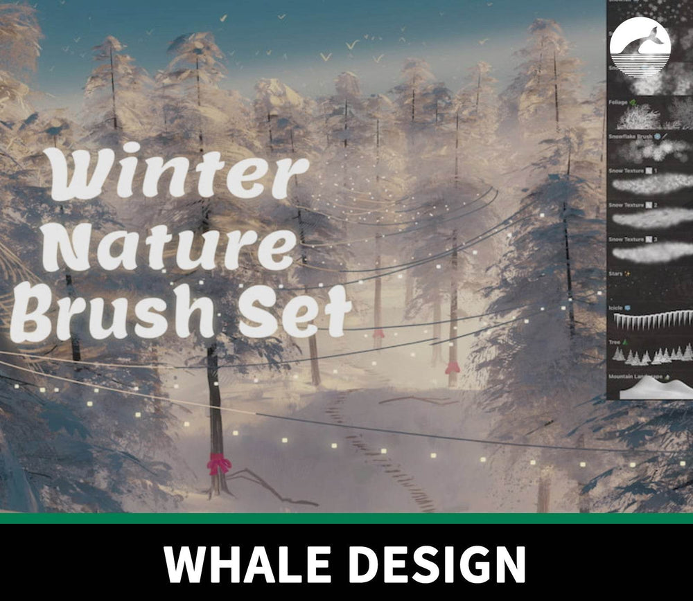 932 Winter Nature Element Brush - whaledesign