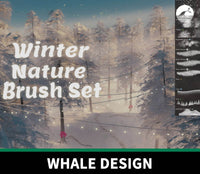 932 Winter Nature Element Brush - whaledesign