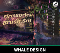 935 Oriental Fireworks Brush, Hundreds of Colorful Fireworks - whaledesign