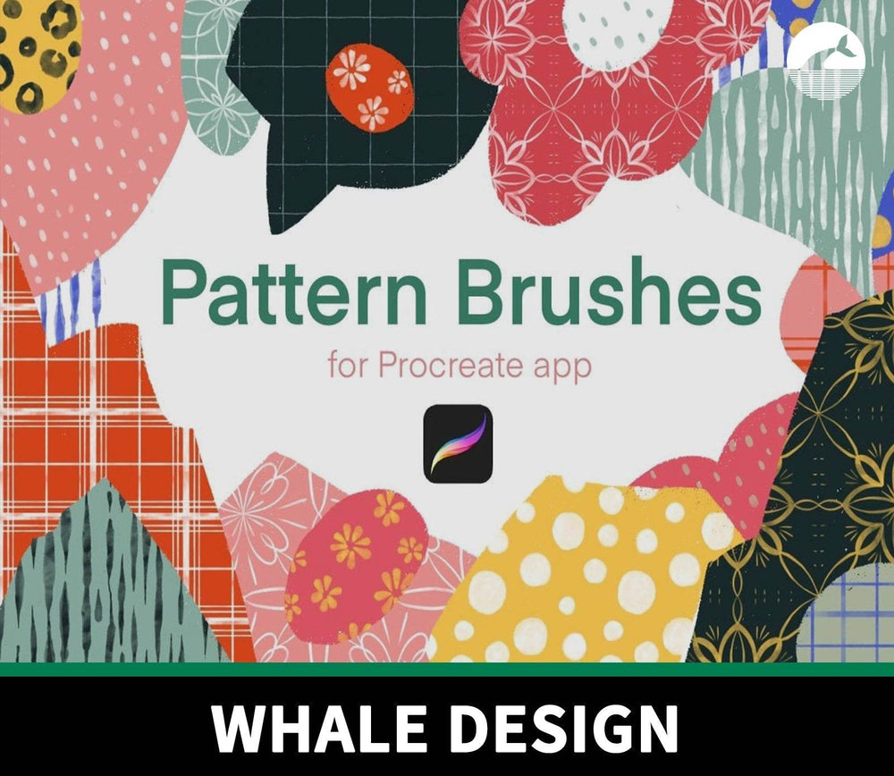 948 Handcrafted Procreate Pattern Brush - whaledesign
