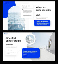 1015 Take a look at the unforgettable blue and white color PPT template - whaledesign