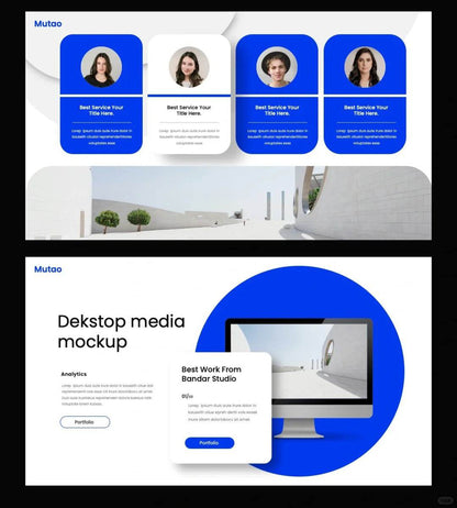 1015 Take a look at the unforgettable blue and white color PPT template - whaledesign
