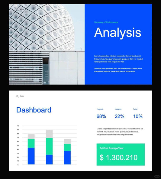 1020 Super clean blue and white color matching PPT template, limited time benefit - whaledesign