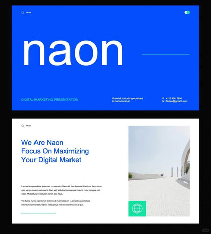 1020 Super clean blue and white color matching PPT template, limited time benefit - whaledesign