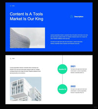 1020 Super clean blue and white color matching PPT template, limited time benefit - whaledesign