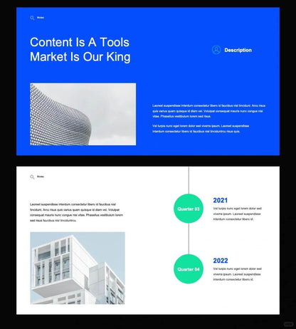 1020 Super clean blue and white color matching PPT template, limited time benefit - whaledesign