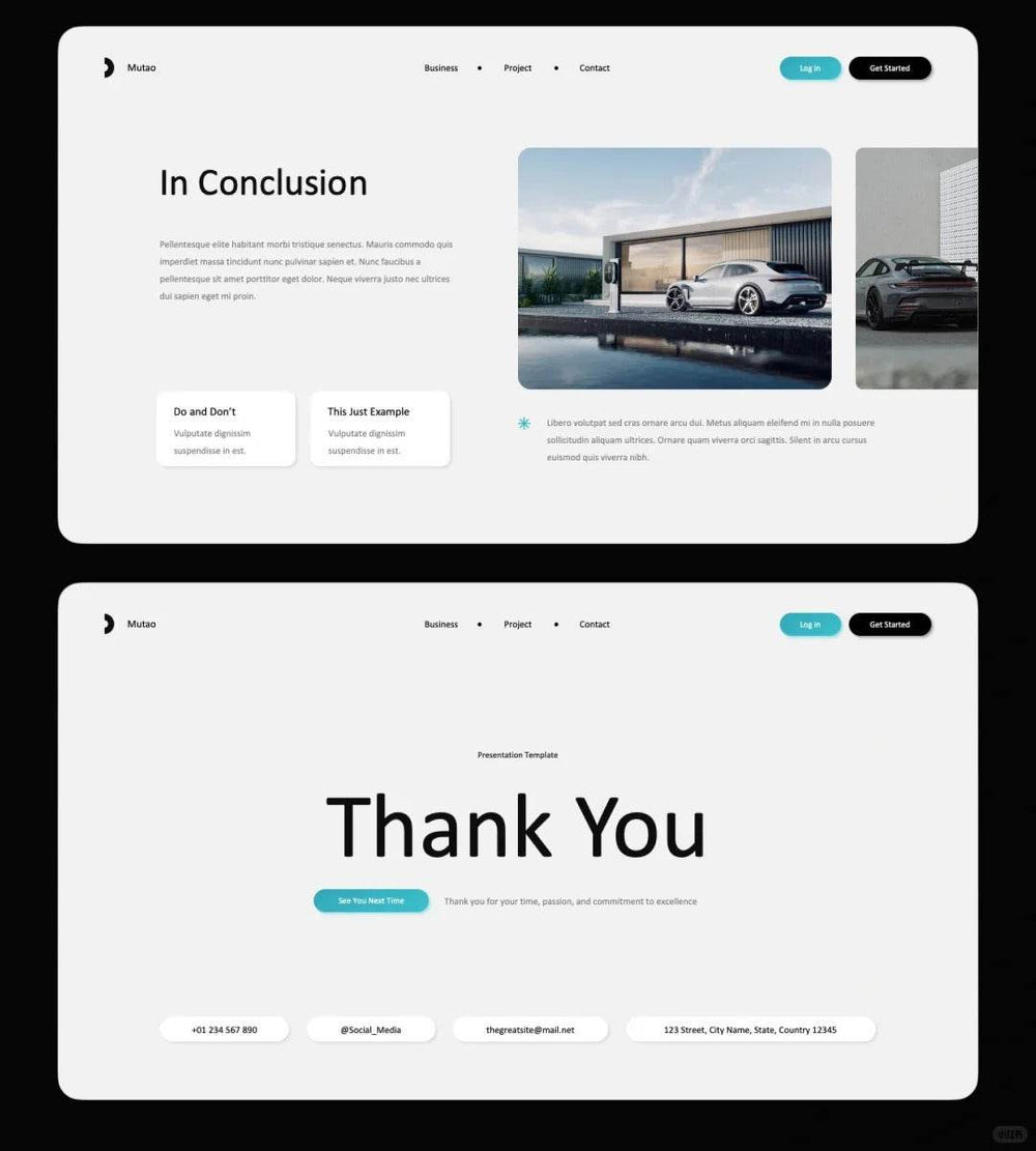 1022 Simple and clean blue and white color scheme PPT - whaledesign