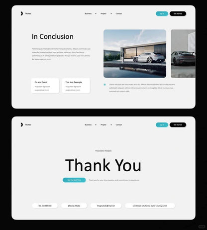 1022 Simple and clean blue and white color scheme PPT - whaledesign