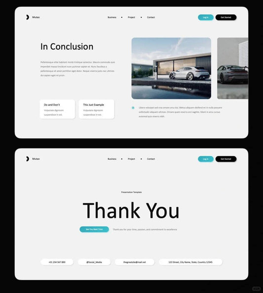 1022 Simple and clean blue and white color scheme PPT - whaledesign