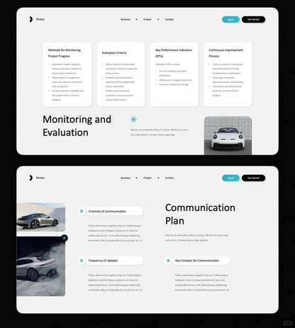 1022 Simple and clean blue and white color scheme PPT - whaledesign