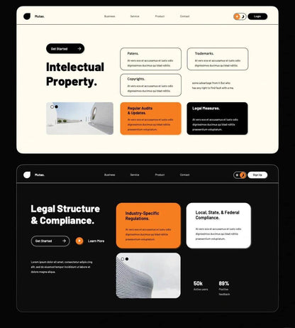 1024 High-grade orange and black color matching PPT - whaledesign