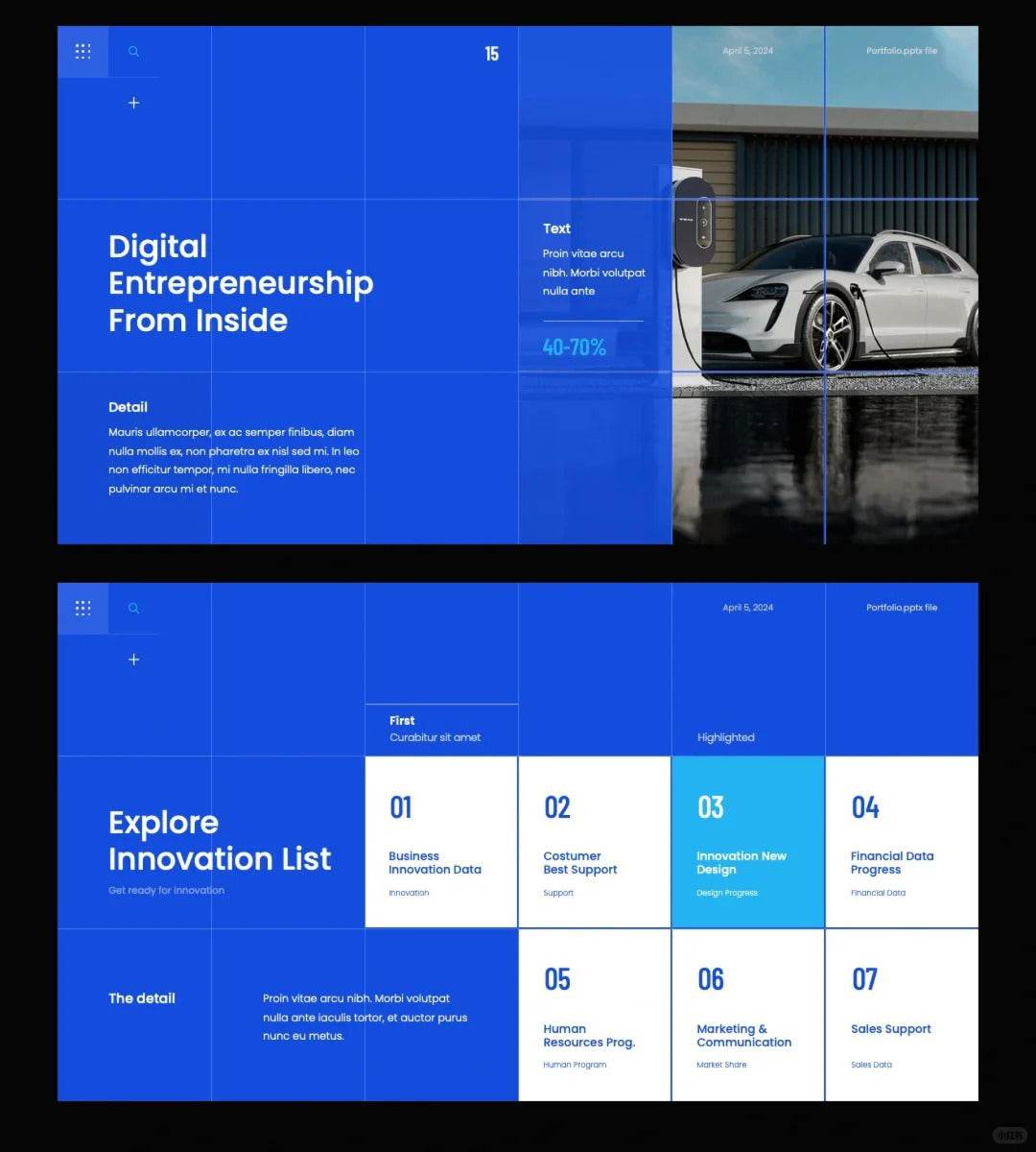 1025 Grid layout PPT to improve beauty and efficiency - whaledesign