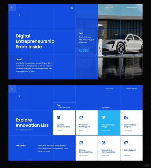 1025 Grid layout PPT to improve beauty and efficiency - whaledesign