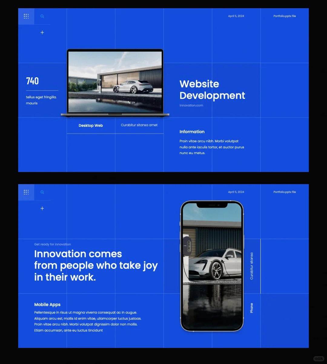 1025 Grid layout PPT to improve beauty and efficiency - whaledesign