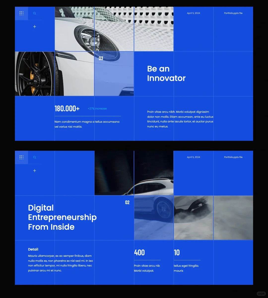1025 Grid layout PPT to improve beauty and efficiency - whaledesign