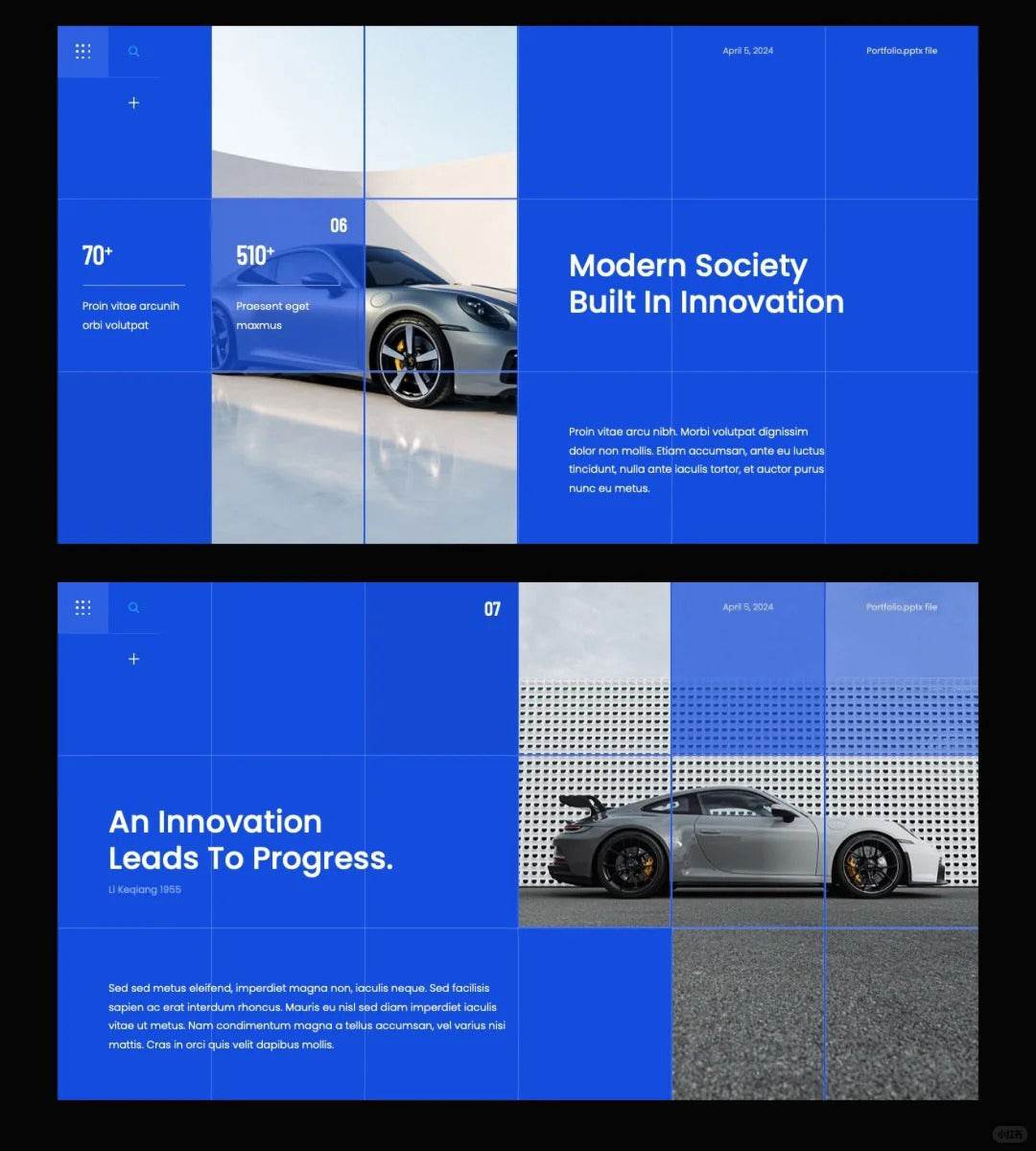 1025 Grid layout PPT to improve beauty and efficiency - whaledesign