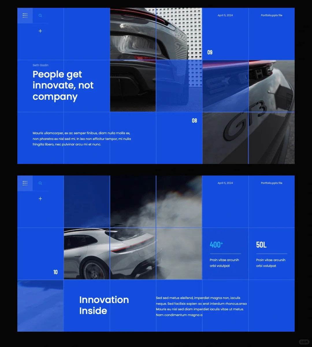 1025 Grid layout PPT to improve beauty and efficiency - whaledesign