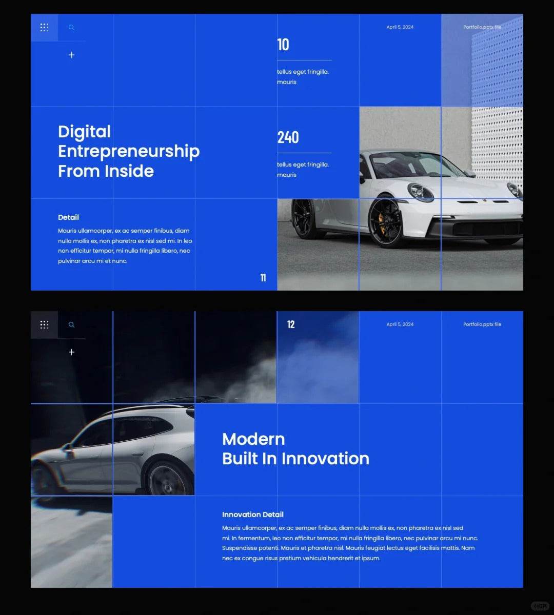 1025 Grid layout PPT to improve beauty and efficiency - whaledesign