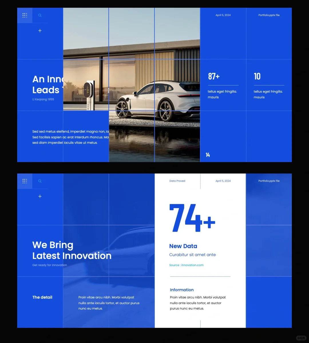 1025 Grid layout PPT to improve beauty and efficiency - whaledesign