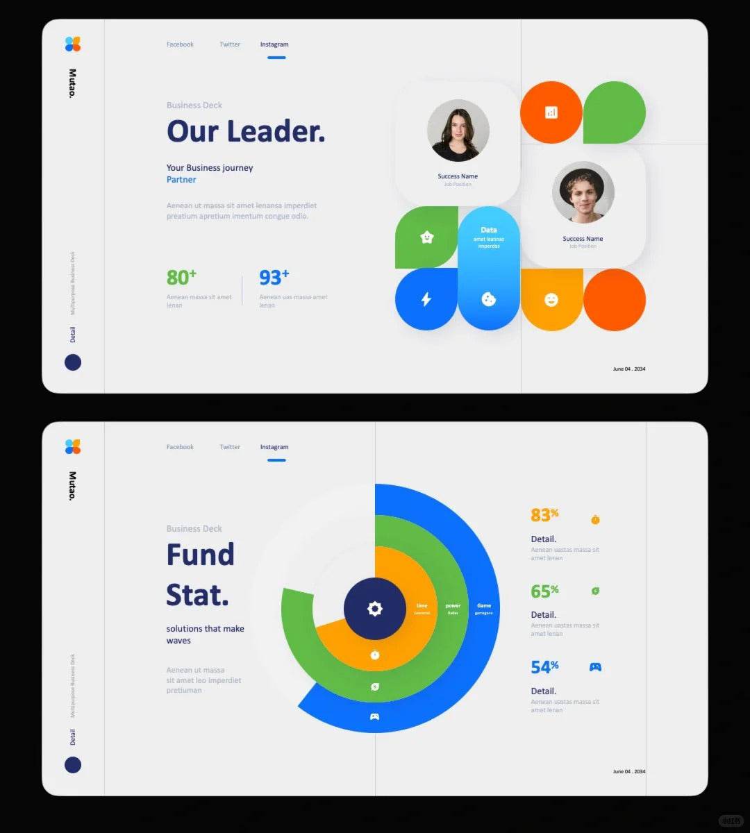 1027 Spring color dopamine PPT template - whaledesign