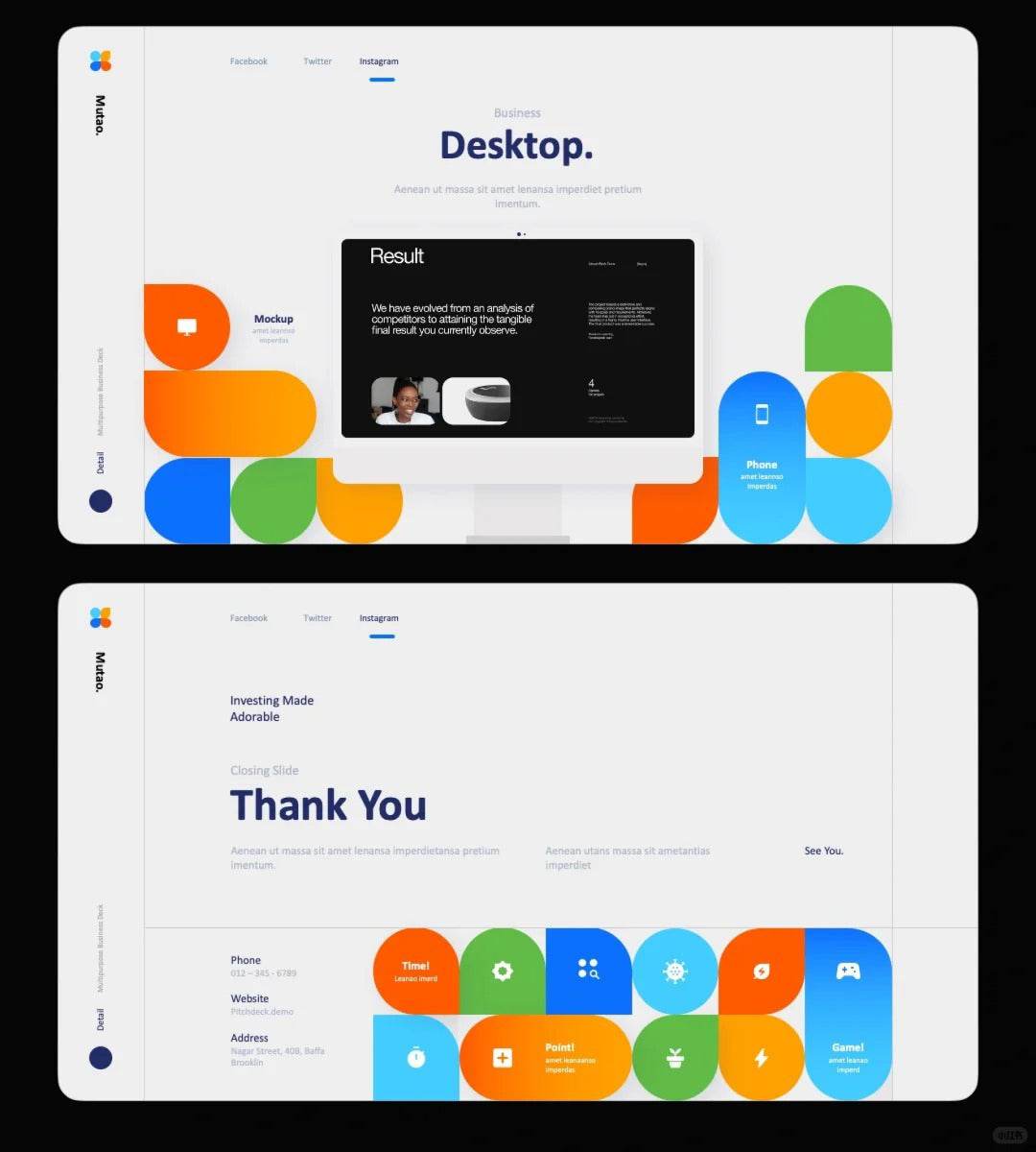 1027 Spring color dopamine PPT template - whaledesign