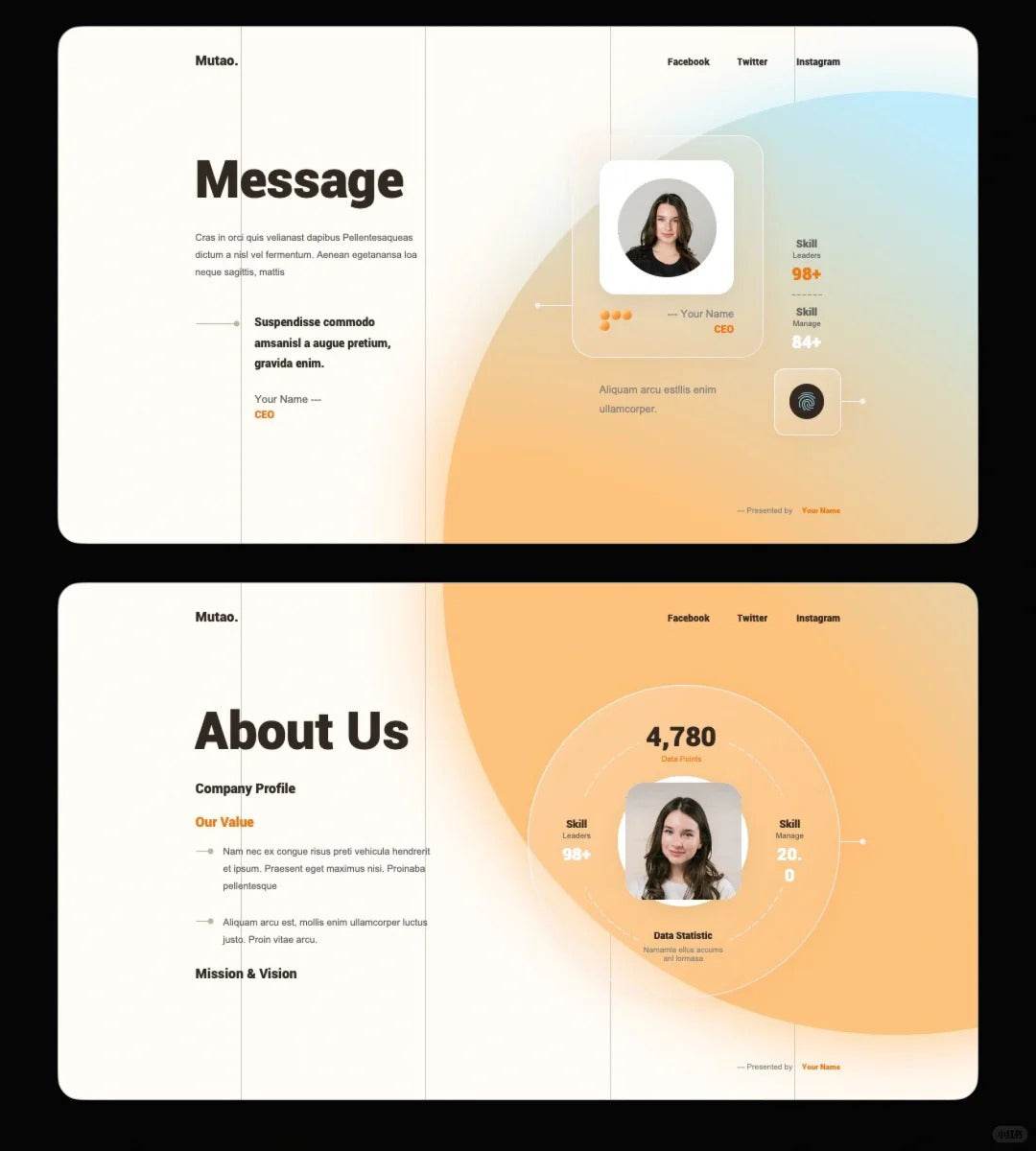 1028 My colleague praised my PPT template for its hazy beauty. - whaledesign