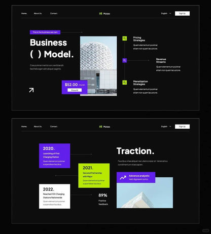 1029 Purple and green EVA color matching PPT template - whaledesign