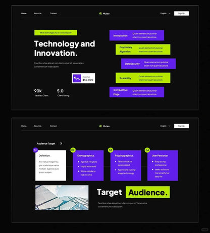 1029 Purple and green EVA color matching PPT template - whaledesign