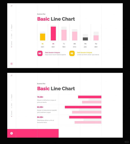 1030 Pink and white color matching PPT template - whaledesign