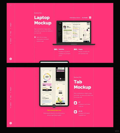 1030 Pink and white color matching PPT template - whaledesign