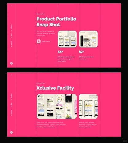 1030 Pink and white color matching PPT template - whaledesign